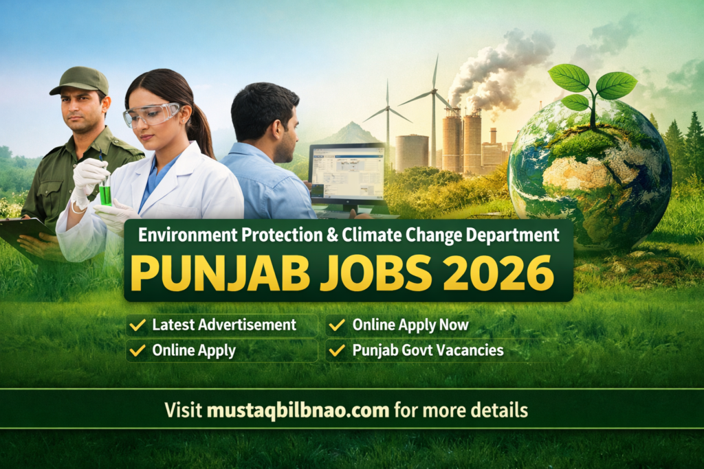 Environment Protection and Climate Change Department Punjab Jobs 2026 – Latest Recruitments | Online Apply