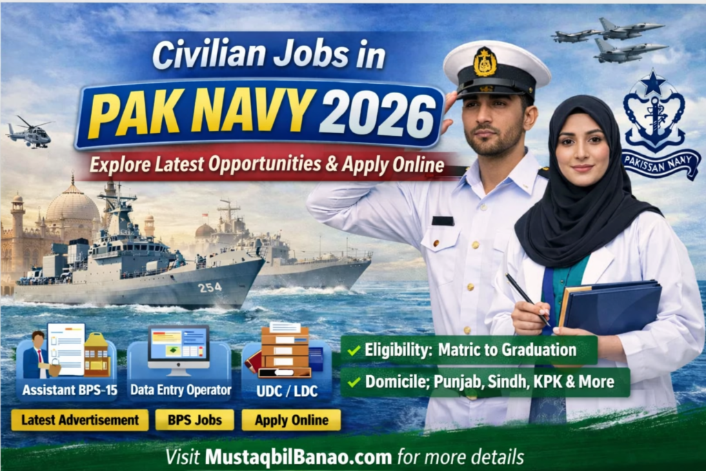 Civilian Jobs in Pak Navy 2026 – Explore Latest Opportunities & Apply Online