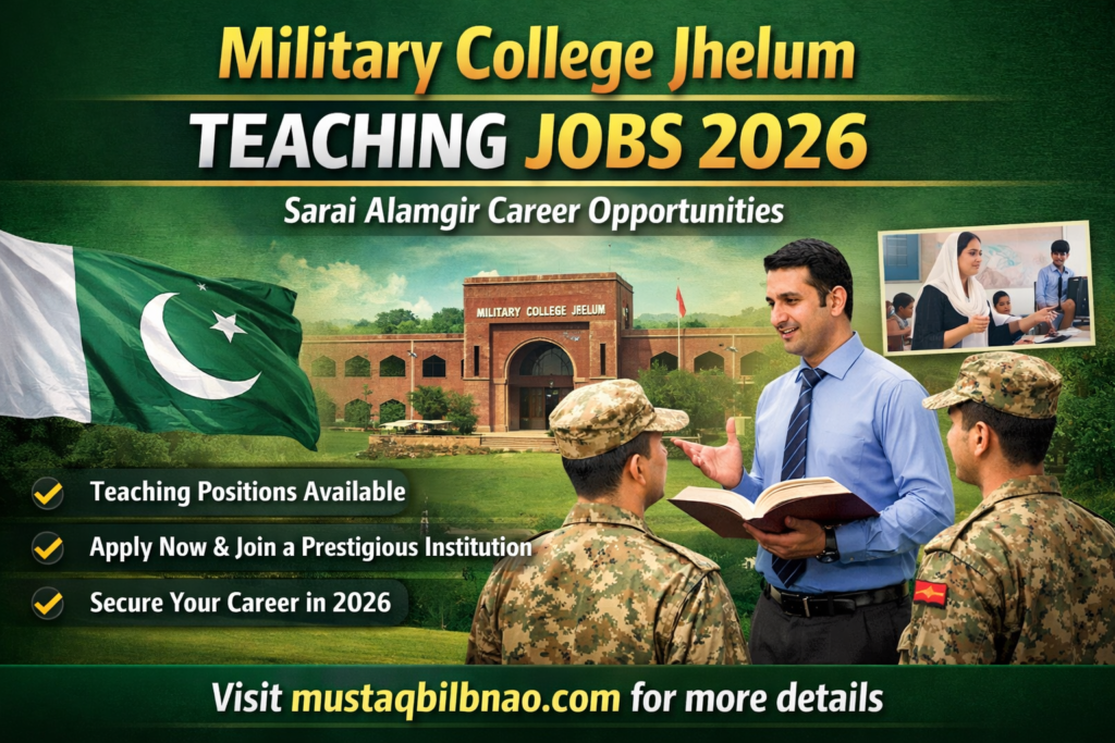 Military College Jhelum Teaching Jobs 2026 – Apply Now for Sarai Alamgir Career Opportunities