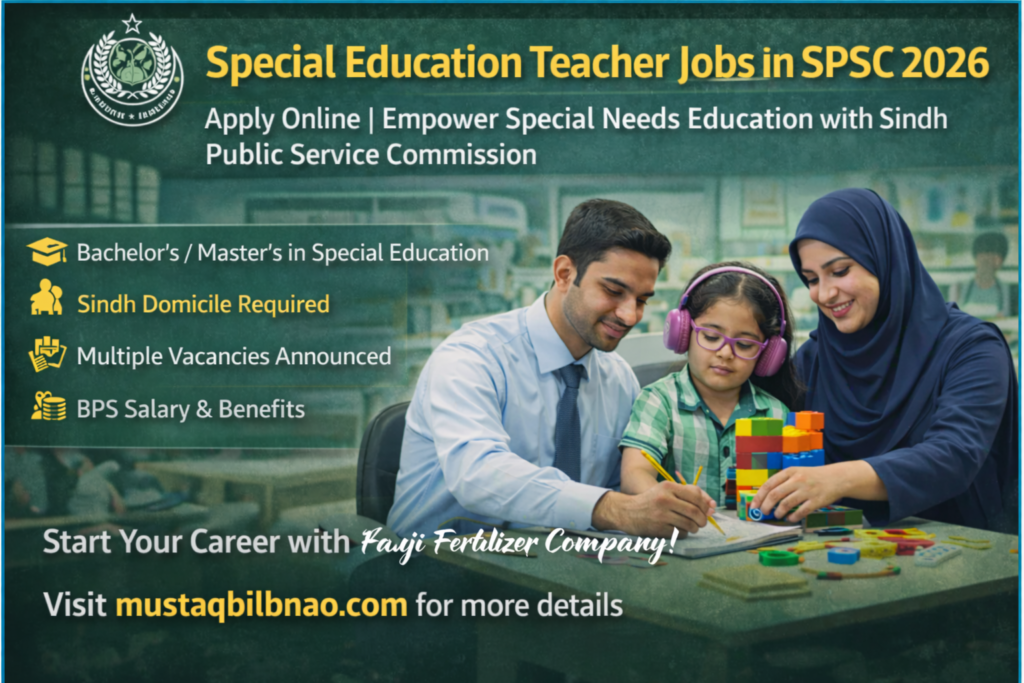 Special Education Teacher Jobs in SPSC 2026 Apply Online | Empower Special Needs Education with Sindh Public Service Commission