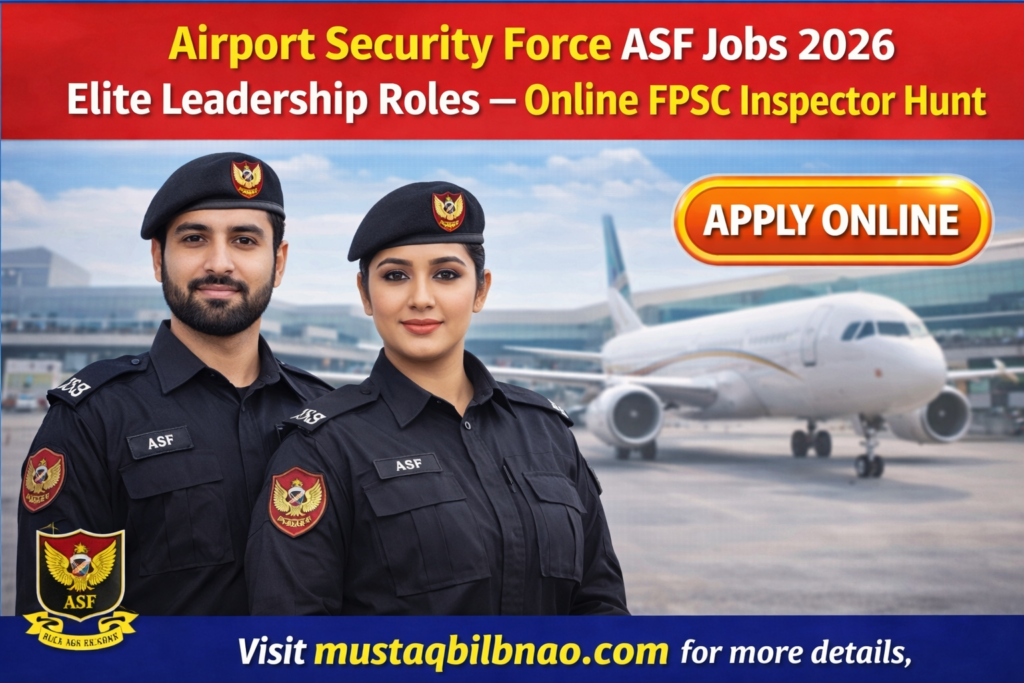 Airport Security Force ASF Jobs 2026 Elite Leadership Roles – Online FPSC Inspector Hunt