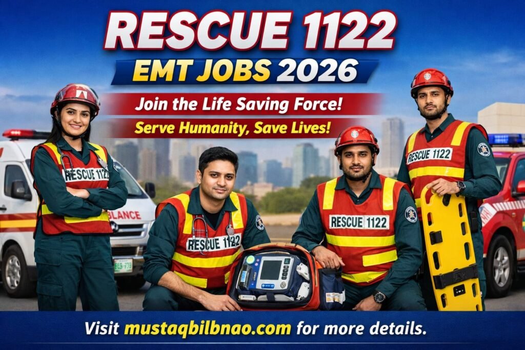 Rescue 1122 EMT Jobs Emergency Medical Tech 2026 – Punjab Govt EMT Roles | 1000+ Positions