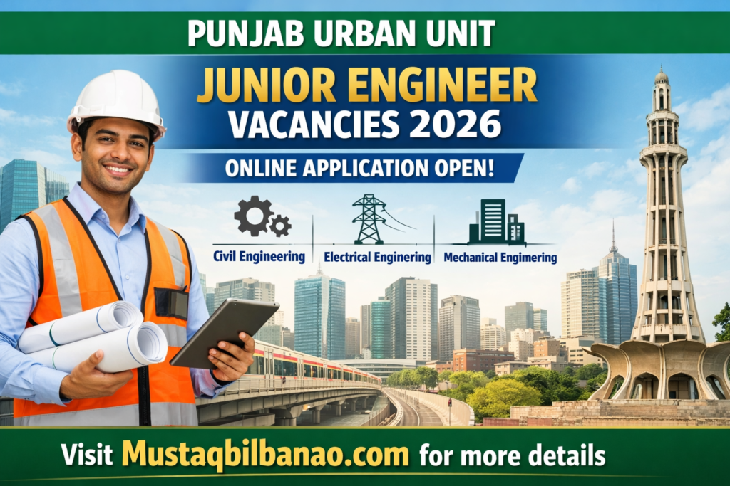 Punjab Urban Unit Junior Engineer Vacancies 2026 – Bright Future Ahead | Apply Online Now