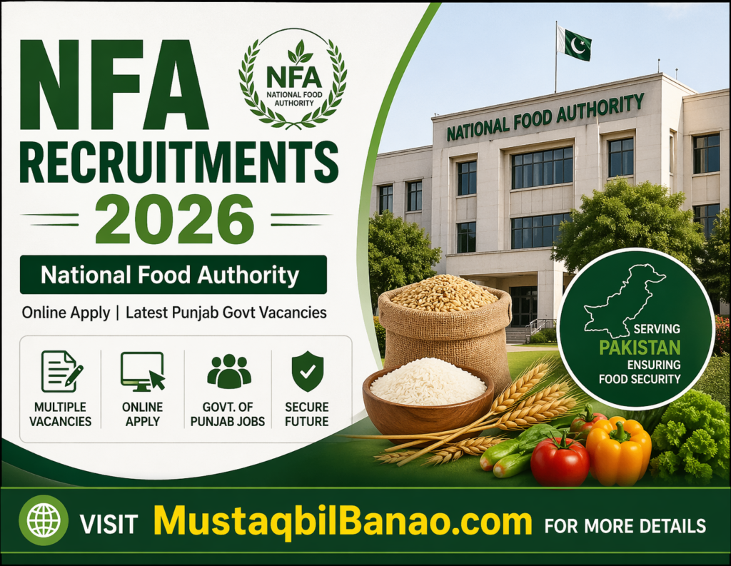 NFA Recruitments 2026 – National Food Authority Online Apply | Latest Punjab Govt Vacancies