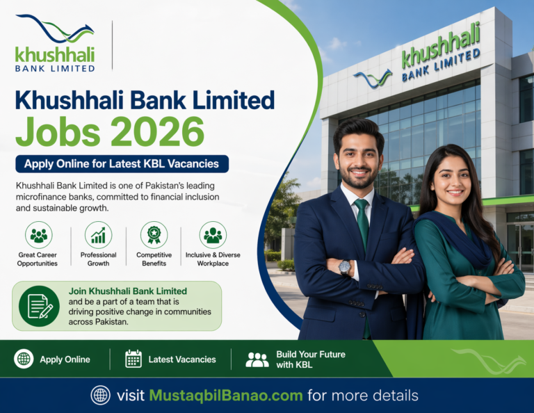 Khushhali Bank Limited Jobs 2026 – Apply Online for Latest KBL Vacancies