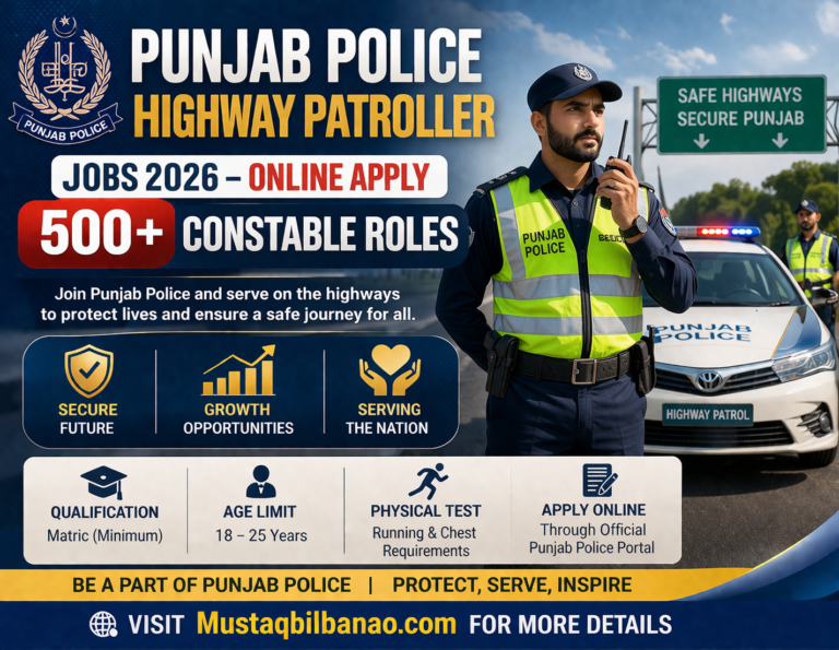 Punjab Police Highway Patroller Jobs 2026 – Online Apply | 500+ Amazing Constable Roles